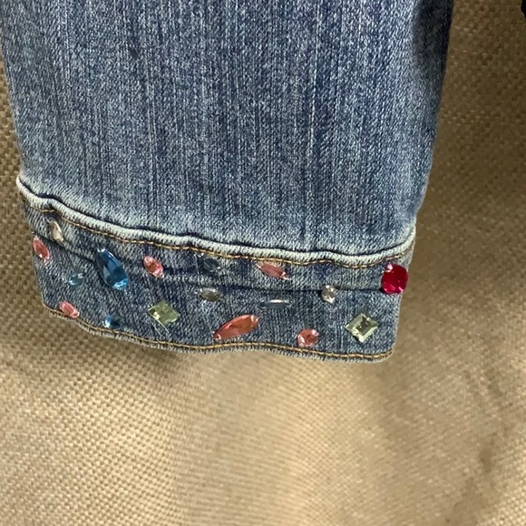 Clash Jean jacket Jeweled Bling Size XL with tank included Size Large - Picture 8 of 16